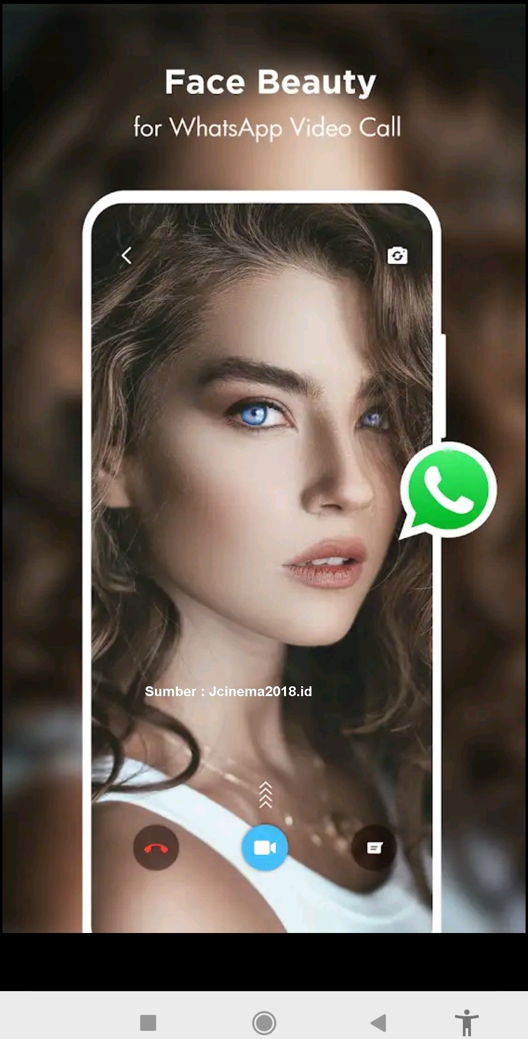 Edit video call di wa dengan efek aplikasi Face Beauty