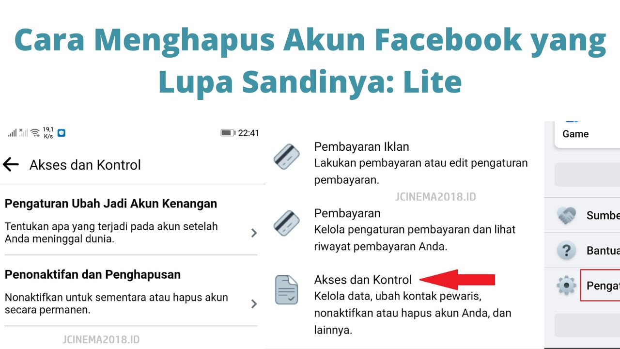 Cara Menghapus Akun Facebook yang Lupa Sandinya: Lite