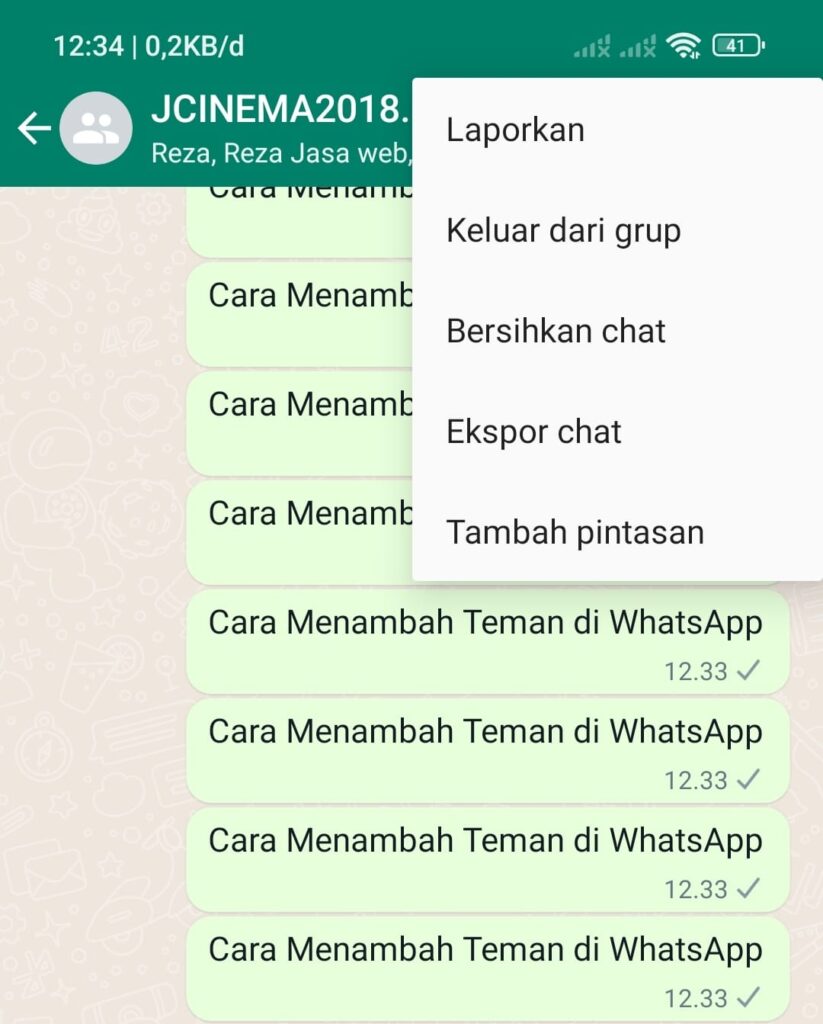 Cara menambah teman di Whatsapp